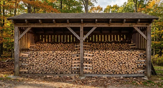 Укладка дров в Поварове, улица Кооперативная, 21